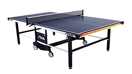 STIGA STS 385 Indoor Competition-Ready Table Tennis Table with Integrated Ball Storage and Premium Clipper Net and Post