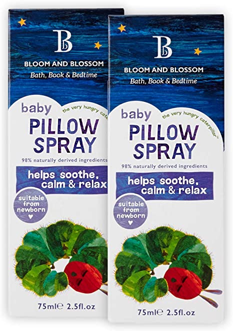 Baby Pillow Spray Twin Pack | Very Hungry Caterpillar | Bloom and Blossom | Exclusive Twin Pack | 98% Naturally derived | Paediatrician Approved | Fragranced with Jasmine and Lavender