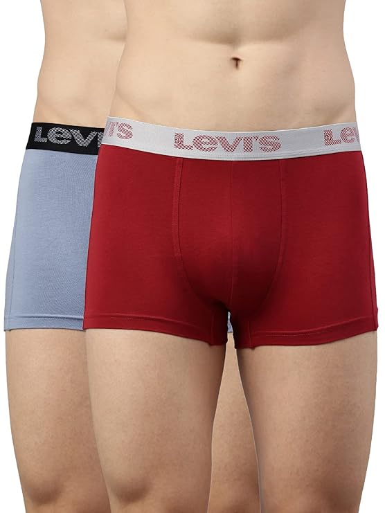 Levi's Men's Cotton Blend Style #067 Active Regular Fit Solid Trunk (Pack of 2)