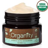 Luxurious USDA Organic Face Moisturizer - 100 All Natural Skin Care by Organity - Best Anti Aging and Anti Wrinkle Facial Cream - For Normal Sensitive Dry and Oily Skin - Paraben Free - 2oz Jar