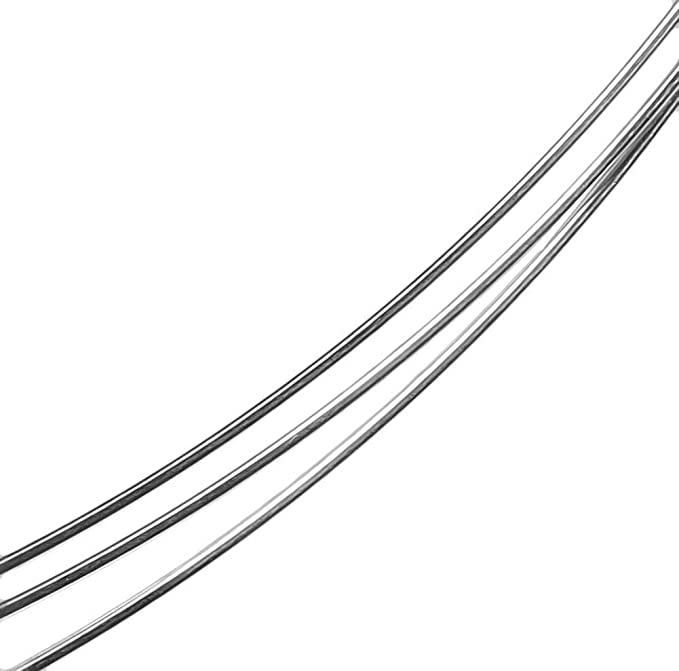 uGems Sterling Silver Wire 21 Gauge Round Half Hard Temper 1.5m Long