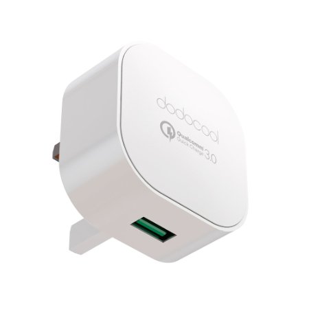 [Qualcomm Quick Charge 3.0] dodocool Quick Charge 3.0 18W USB Wall Charger for LG G5 / HTC One A9 / Sony Xperia Z4 Tablet / Xiaomi Mi 5 / LeTV Le MAX Pro UK Plug