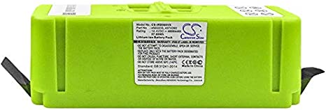 Cameron Sino Replacement Battery Fit for iRobot Roomba 614, Roomba 615, Roomba 640, Roomba 652, Roomba 665, Roomba 670, Roomba 671, Roomba 675, Roomba 677, Roomba 680, Roomba 681, Roomba 685, Roomba 690, Roomba 691, Roomba 695, Roomba 696, Roomba 801, Roomba 805, Roomba 850, Roomba 860, Roomba 877, Roomba 890, Roomba 891, Roomba 895, Roomba 896, Roomba 960, Roomba 965, Roomba 980, Roomba 985 (4000mAh )