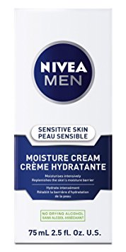 NIVEA Men Sensitive Skin Face Moisture Cream, 75mL (Pack of 4)