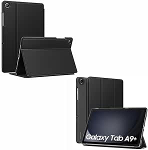 MoKo Case for Galaxy Tab A9 /A9 Plus 11 inch 2023, Multi-Angle Viewing Slim Hard Back Shell Protective Cover Case for Galaxy Tab A9  Tablet (SM-X210/X216/X218), Auto Wake/Sleep, Black