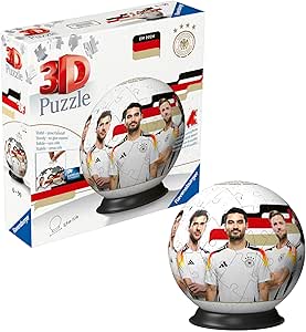 Ravensburger 3D Puzzle 11588 - Puzzle-Ball DFB - Puzzleball für Fans der deutschen Nationalmannschaft und der EM2024 - für große und kleine Fußball-Fans ab 6 Jahren