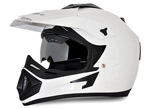 Vega Off Road OR-D/V-W_M Full Face Motocross Helmet (White, M)