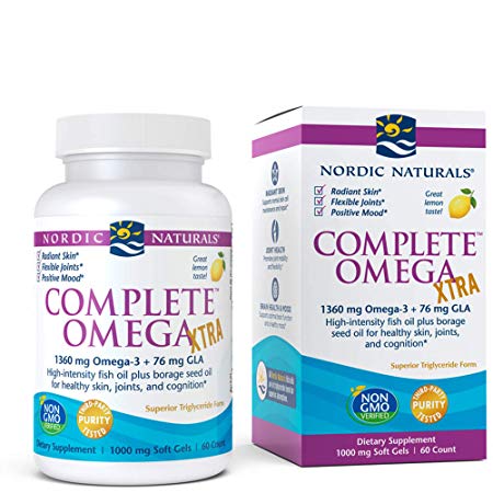Nordic Naturals - Complete Omega Xtra, Optimal Support for Brain, Skin, Bones, and Joints, 60 Soft Gels (FFP)