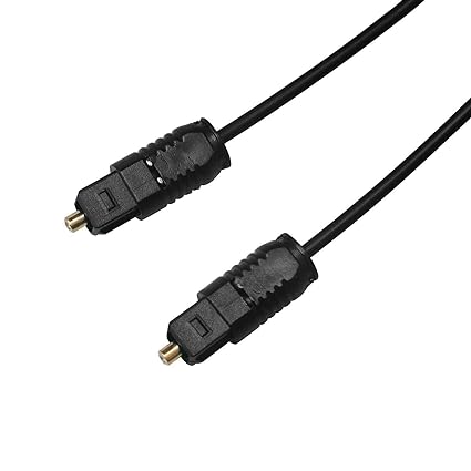 Gold TOSLink Fiber Optical Optic Digital Audio Cable SPDIF Sound Bar Cord (30 ft) (1.5 FT)