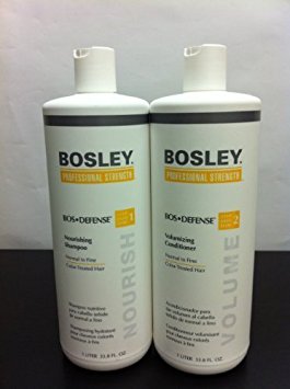 Bosley Defense Nourishing Shampoo and Volumizing Conditioner Duo Set for Color Treated Hair