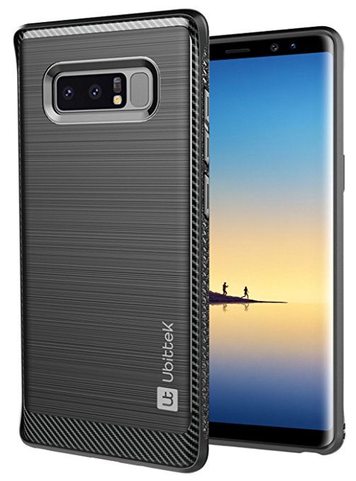 Galaxy Note 8 Case, Ubittek Resilient Shock Absorption and Carbon Fiber Design Case for Samsung Galaxy Note 8 (Black)