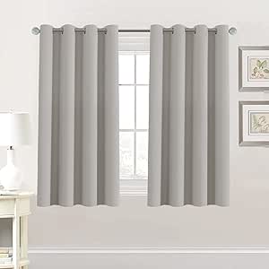 H.VERSAILTEX Premium Blackout Thermal Insulated Room Darkening Curtains for Bedroom/Living Room - Classic Grommet Top (2 Panels, Taupe, 52 Inch by 54 Inch)