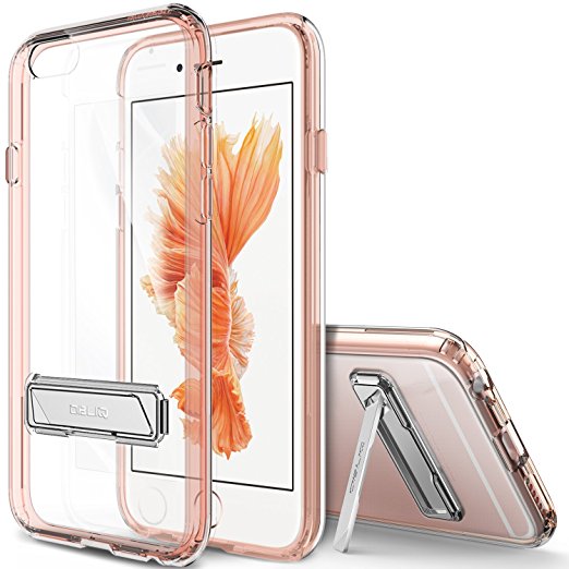 iPhone 6S Case, OBLIQ [Naked Shield][Rose Gold][Metal Kickstand] Thin Slim Fit Crystal Clear Case   TPU Bumper Armor Protection Hybrid case for Apple iPhone 6S (2015) & iPhone 6 (2014)