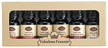 100% Pure Essential Oil Fall Set - Allspice, Cinnamon, Clove, Nutmeg, Vanilla, Spice Blend - Great for Aromatherapy