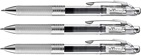 Pentel Energel Infree Gel Ink Ballpoint Pen 0.5mm, Needle Tip, Black Ink, 5 Pen Set(Japan Import)