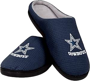 FOCO Men's NFL Team Logo Memory Foam Slide Slippers