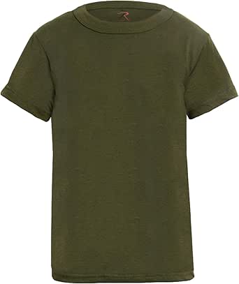 Rothco Kids T-Shirt - Poly Cotton Solid Army Uniform Color Youth Tee