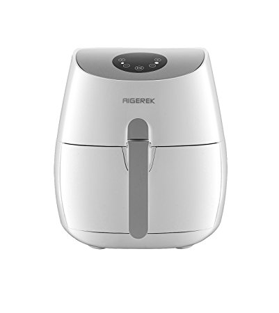【Aigerek】Digital Electric Air Fryer, The Improved Air Fryer, Fry Healthy with 80% Less Fat, 3.2L, White/ARK-200WE