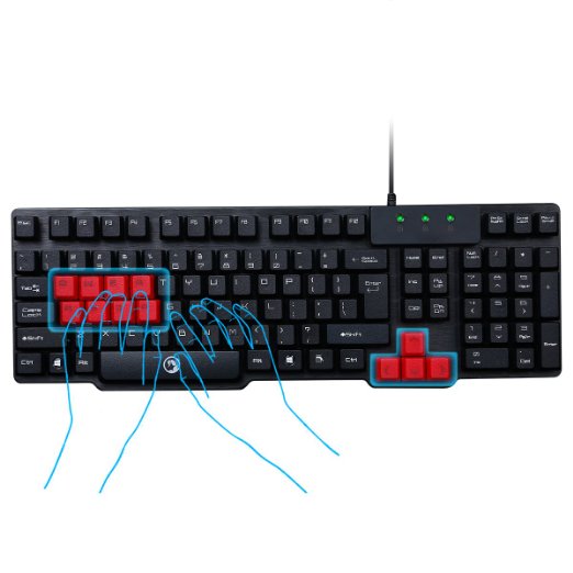 Marvo K201 USB Wired Gaming Keyboard for PC/Computer/Laptops