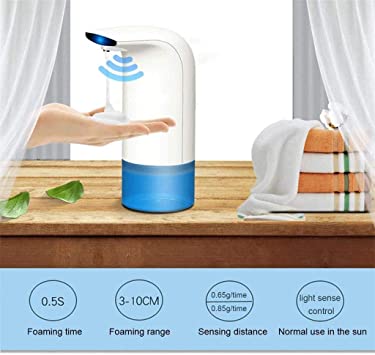 GXOK Automatic Hand Soap Dispenser,Liquid Hand Soap Dispenser for Home,350ml Refillable Liquid Hand Soap Dispenser for Bathroom, Hand Washer Touch-Less Soap Dispe Automatic Sensor Dispenser