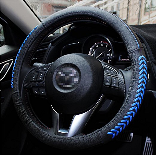 Vesul Blue Steering Wheel Glove Leather Cover For Mazda 3 Axela Mazda 6 CX-5 CX5 2013 2014 2015 2016