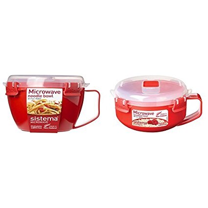 Sistema Microwave Breakfast and Noodle Bowl Bundle - Red