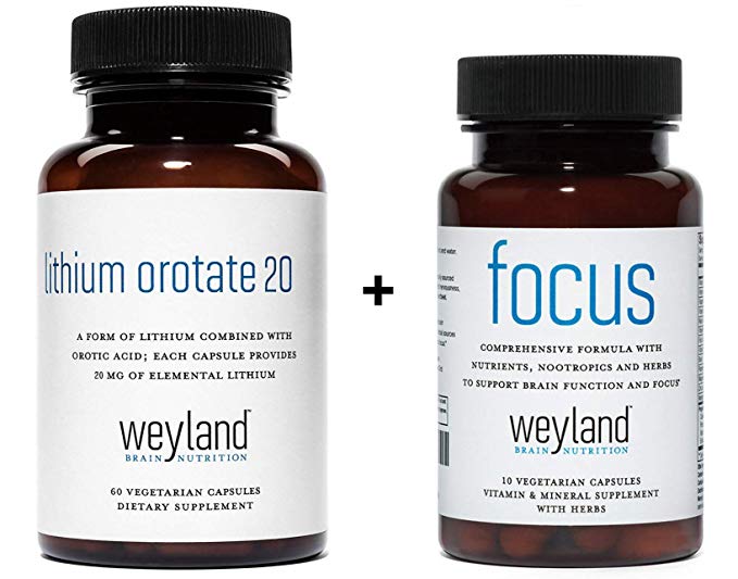 Weyland Brain Nutrition: Lithium Orotate 20mg   Focus (10 Count)
