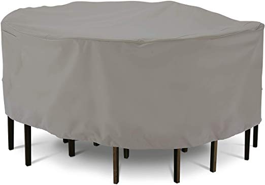 AmazonBasics Patio Round Table Cover, 48", Grey