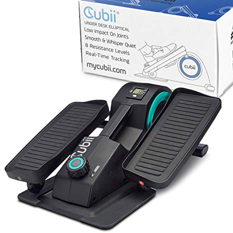 Cubii Jr: Desk Elliptical with Built in Display Monitor, Easy Assembly, Adjustable Resistance, Quiet & Compact (Renewed)