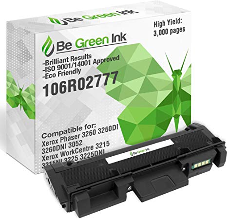Be Green Ink 106R02777 Compatible Replacement Toner Cartridge for Xerox Phaser 3260 3260DI 3260DNI 3052 WorkCentre 3215 3215NI 3225 3225DNI Toner (High Yield 3,000 Pages)