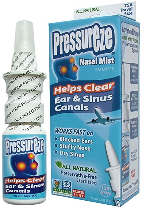 Pressureze Nasal Mist, 0.5 Ounce