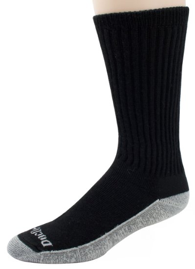 Doc Ortho Ultra Soft Loose Fit Diabetic Silver Crew Socks X-Large Black 4 Pairs