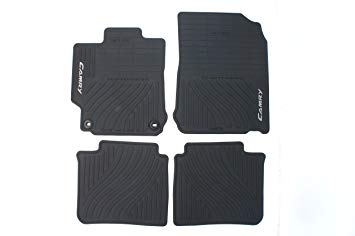 Genuine Toyota Accessories PT908-03120-20 Front and Rear All-Weather Floor Mat - (Black), Set of 4