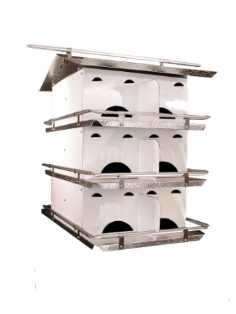 Birds Choice 3-Floor-12 Room Purple Martin House with Starling Resistent Holes