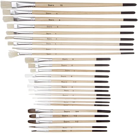 Darice 30062699 Studio 71 All-Purpose Brush Set, 25 Pieces Paintbrushes