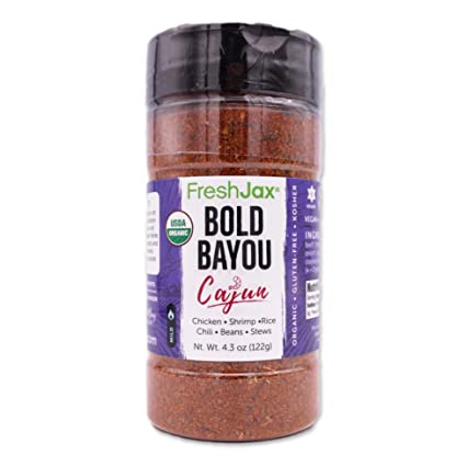 FreshJax Premium Gourmet Spices and Seasonings, (Bold Bayou: Organic Cajun Seasoning)