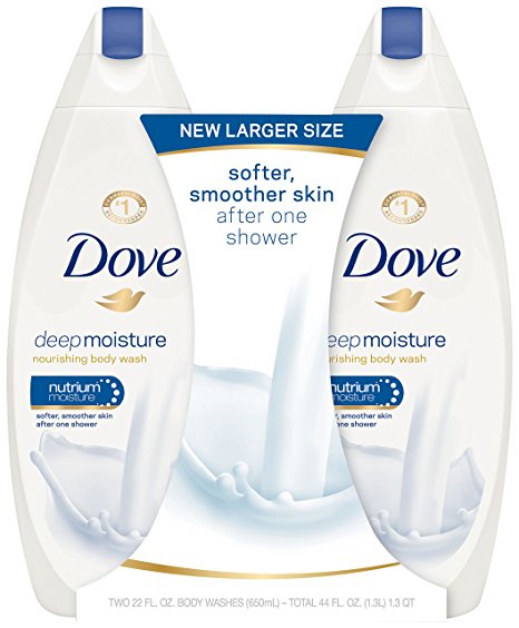 Dove Body Wash, Deep Moisture 22 oz, Twin Pack, 2 Count