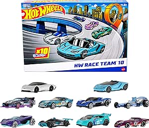 Hot Wheels Toy Cars, 10-Pack of Race Cars, Includes 1:64 Scale Corvette, Lamborghini, McLaren & Hot Wheels Originals (Amazon Exclusive)