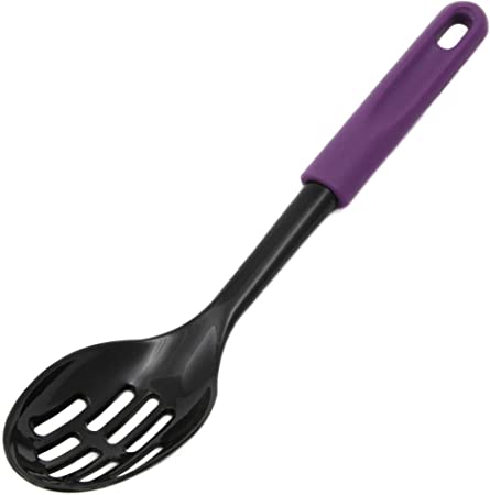 Chef Craft Basic Nylon Slotted Spoon, 6, Purple/Black