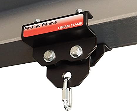 Firstlaw Fitness 1000 LBS I-Beam Clamp - (5.75" to 7.25" Wide I-Beam) - for Gymnastic Rings - Climbing Ropes - Heavy Bags - Made in The USA