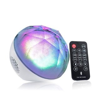 2nd Generation Portable Bluetooth Speaker JVR M30W Portable Wireless Speaker LED Color Changing Ball Speaker with Remote Controller - White