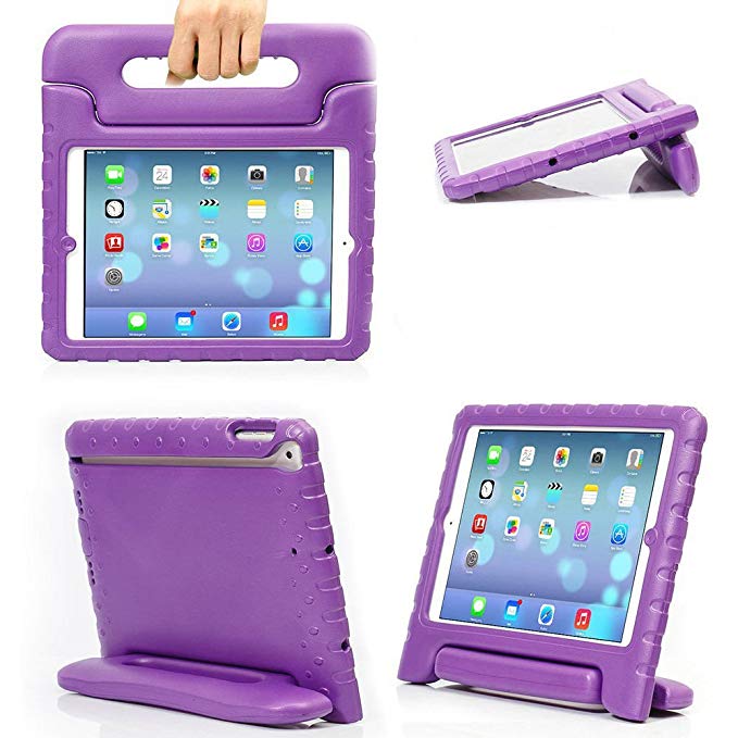 eTopxizu Shockproof Handle Stand Protective Kids Case for iPad 4, iPad 3 and iPad 2 - Purple
