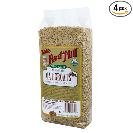 Bob's Red Mill Organic Oats Whole Groats, 29-Ounce (Pack of 4)