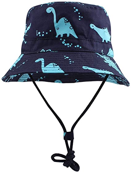 BAVST Baby Sun Hat Boys Bucket Hat Toddler Floppy Hat UPF 50  Wide Brim Chin Strap Summer Play Cap for 6M-6T