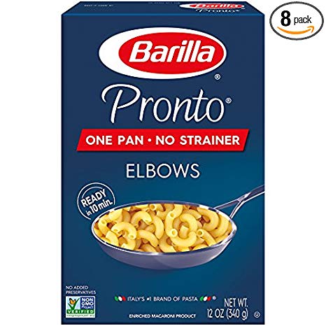 Barilla Pronto Pasta, Elbows, 12 Ounce (Pack of 8)