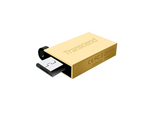 Transcend 16GB 380G USB On-the-Go JetFlash Flash Drive - Gold