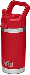 YETI Rambler Jr. 12 oz Kids Bottle, with Straw Cap, Rescue Red