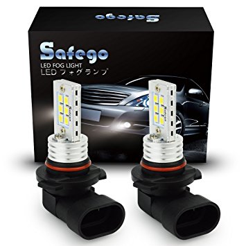 Safego Extremely Bright LED Fog Lights 9005 HB3 LED Bulbs for Cars DRL or Fog Lamps, Xenon White FL-9005-6D-2835-2