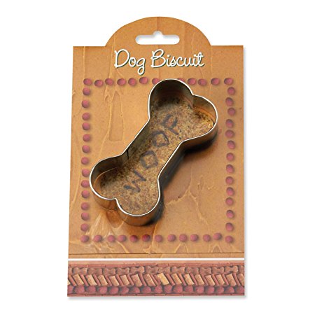 Dog Biscuit Cookie and Fondant Cutter - Ann Clark - 3.8 Inches - US Tin Plated Steel