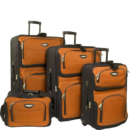 Travel Select Amsterdam 4-Piece Softshell Deluxe Expandable Rolling Luggage Set